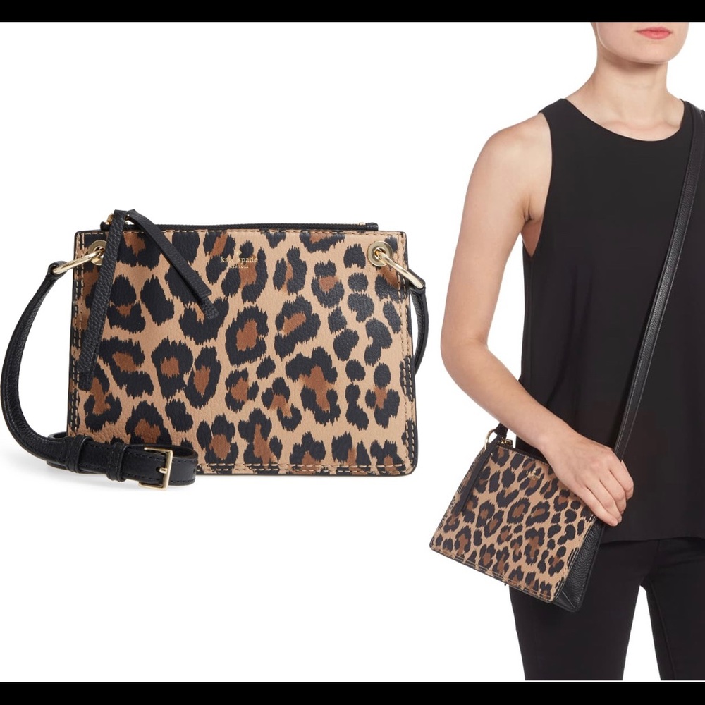 Kate Spade Dunne Lane Leopard Print Caro Crossbody